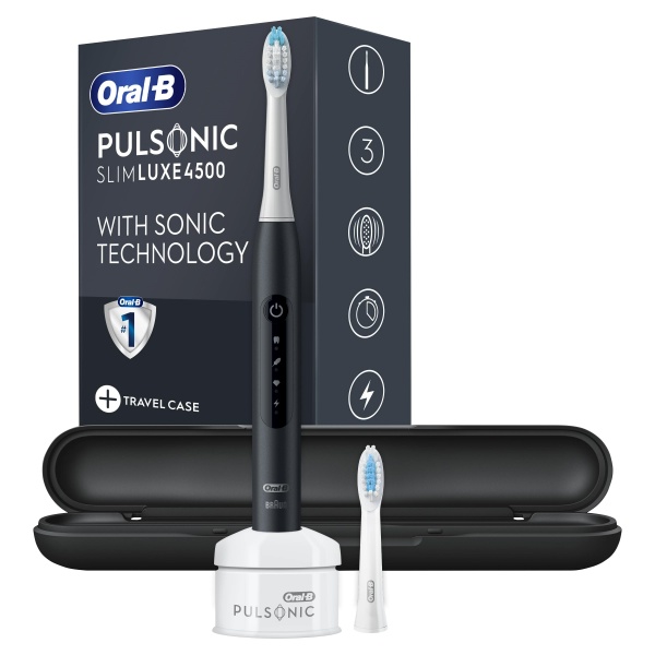 Електрична зубна щітка Oral-B Pulsonic Slim Luxe 4500 чорна + футляр