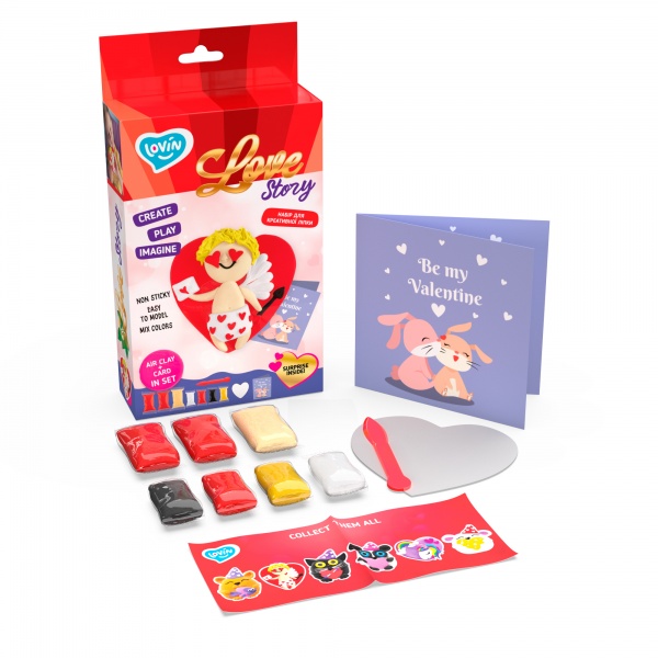 Набір для творчості Love story Купідон з повітряним пластиліном Lovin 