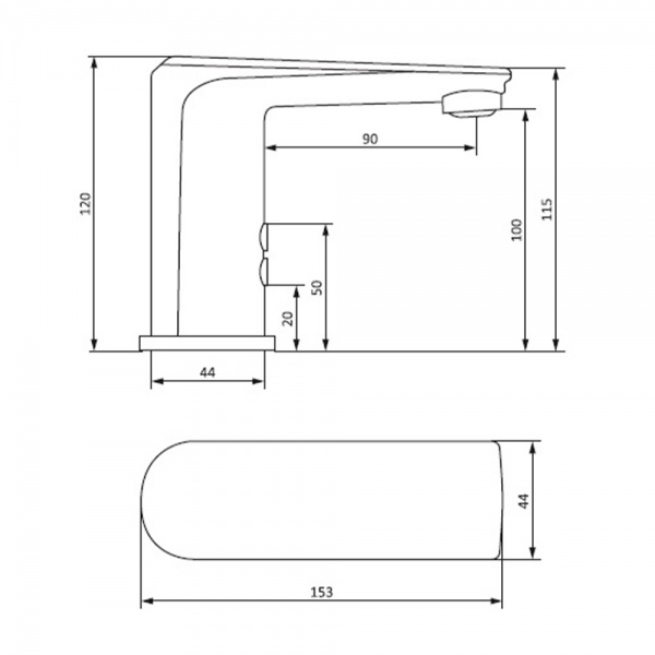 Смеситель для умывальника Damixa сенсорный 780290000 Damixa Origin Evo 2