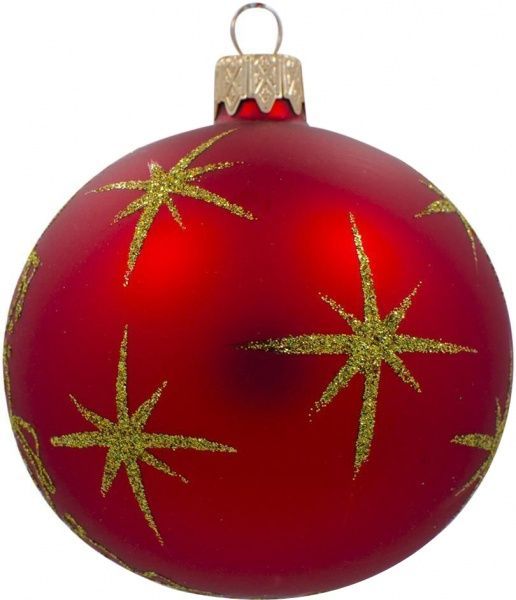 Куля скляна Свята родина d100 К-198-80 червоний