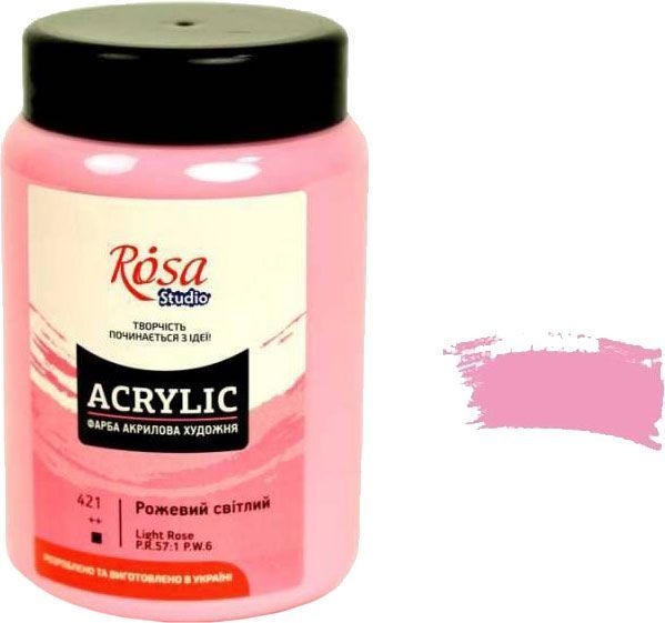 Фарба акрилова рожева світла 400 мл Rosa Studio