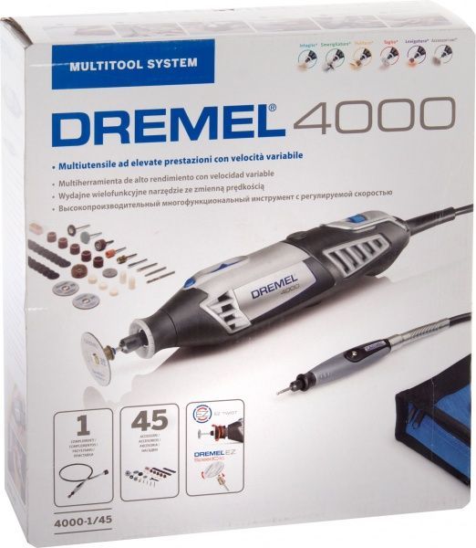 Шлифовально-гравировальное устройство Dremel 4000 JG + набор 45 F0134000JG
