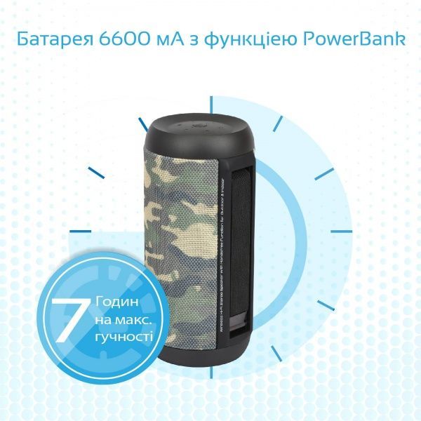 Бездротова акустика Promate silox.camouflage 2.0 green camo silox.camouflage