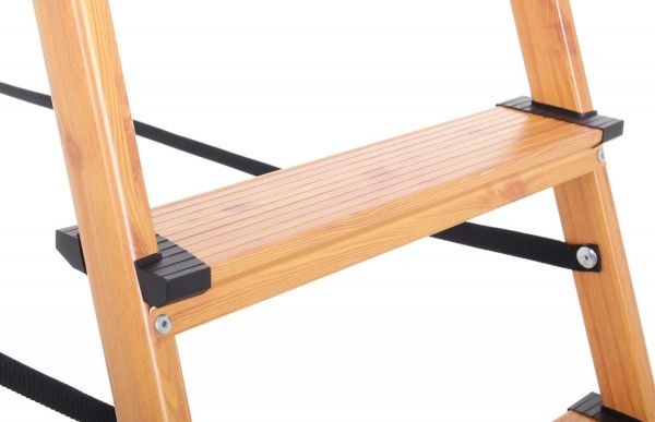 Лестница-стремянка Expert Tools декорированная под дерево с полочкой на 6 ступеней