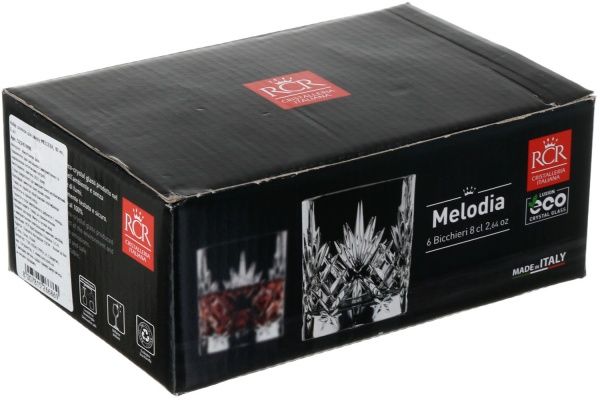 Набор стаканов Melodia Drink Shot Glass 80 мл 6 шт. RCR 