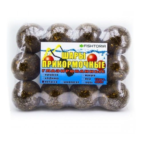 Кулі прикормові Fishtoria D40ММ (12ШТ) 400 г меляса