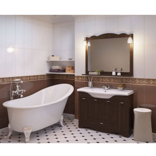 Тумба с умывальником Аква-Родос Классик 100 см 081300-u New Klasik орех