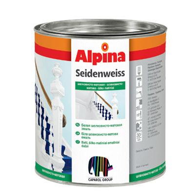 Емаль Alpina Seidenweiss біла 0.75 л