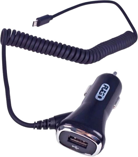 Зарядное устройство PULSO C-2407BK 1 х USB с кабелем micro USB Type C