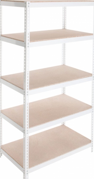 Стелаж металевий Меткас білий 1800x900x500 мм полиця 5 шт. емаль 