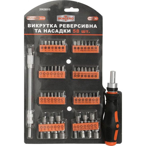 Отвертка Montero с набором насадок MN-40133