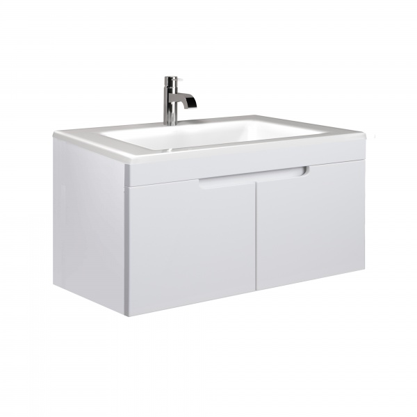 Тумба підвісна Мойдодир Смарт 80-А з умивальником Амальфі 80