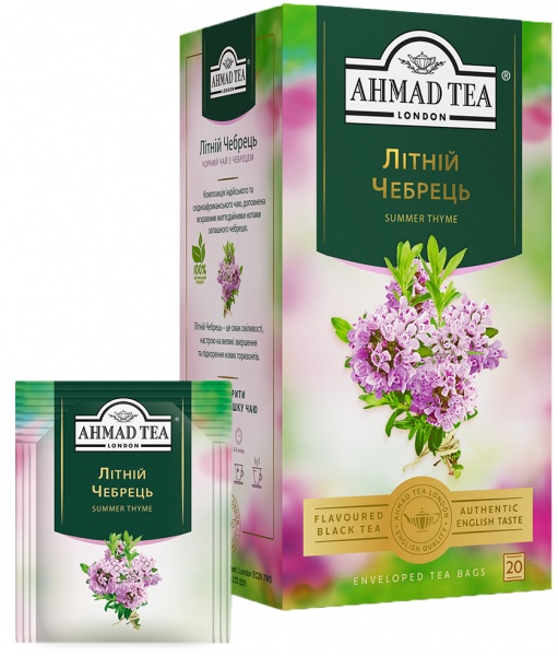 Чай черный AHMAD ЛЕТНИЙ ЧЕБРЕЦ байховый мелколистовой в одноразовых пакетиках 20 шт. 40 г 