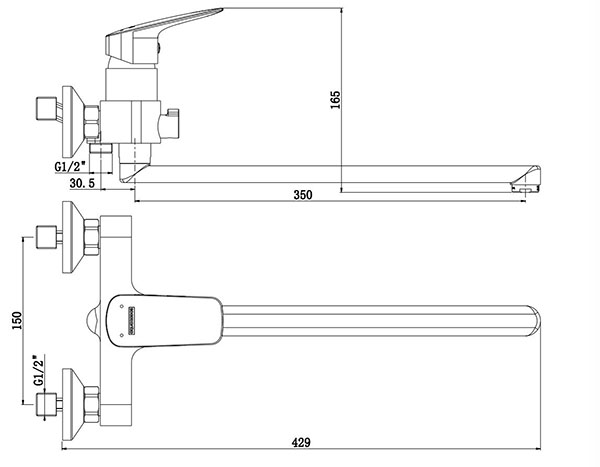 Змішувач для ванни Aqua Rodos Imperial 91389А АР000040424