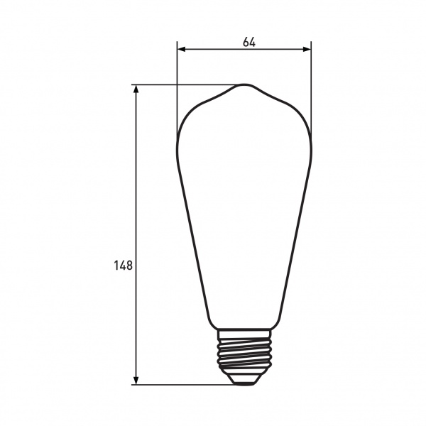 Лампа светодиодная Eurolamp 7 Вт ST64 желтая E27 4000 К MLP-LED-ST64-07274(Amber) 