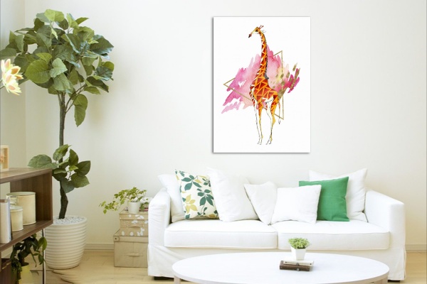 Картина на холсте Танец жирафа (без рамы) 55x80 см ТЕРРАВОЛ 