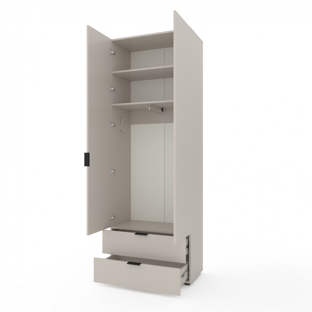 Шкаф Metkas Home A004 2д2ш ЛДСП 2300х800х420 мм кашемир / кашемир