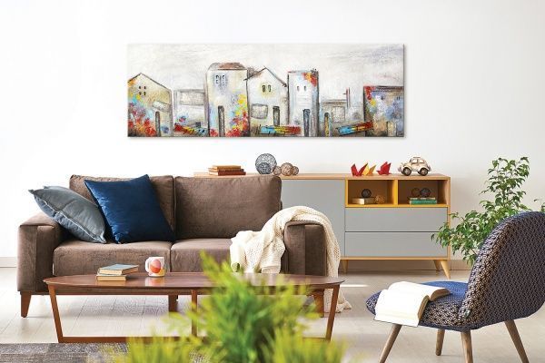 Картина Городской пейзаж 50x150 см Юрис Проф Арт 