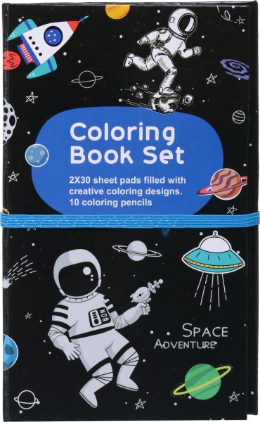 Набор раскраска Space и карандаши цветные 10 шт 