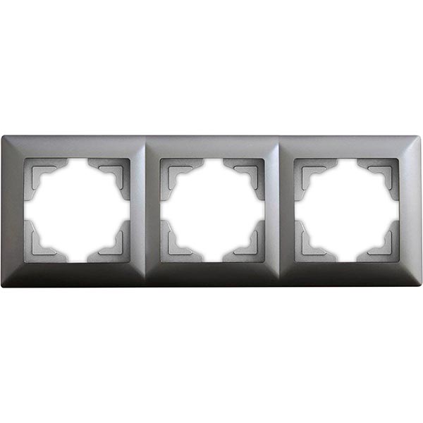 Рамка трехместная Gunsan VISAGE универсальная серебряный VS 28 15 143