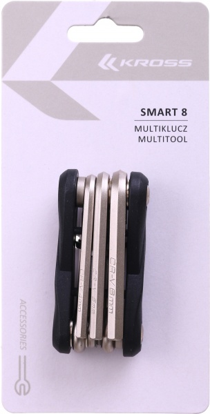 Мультитул велосипедный Kross T4CKU000162 Foolding Tool Smart 8 Function BK 