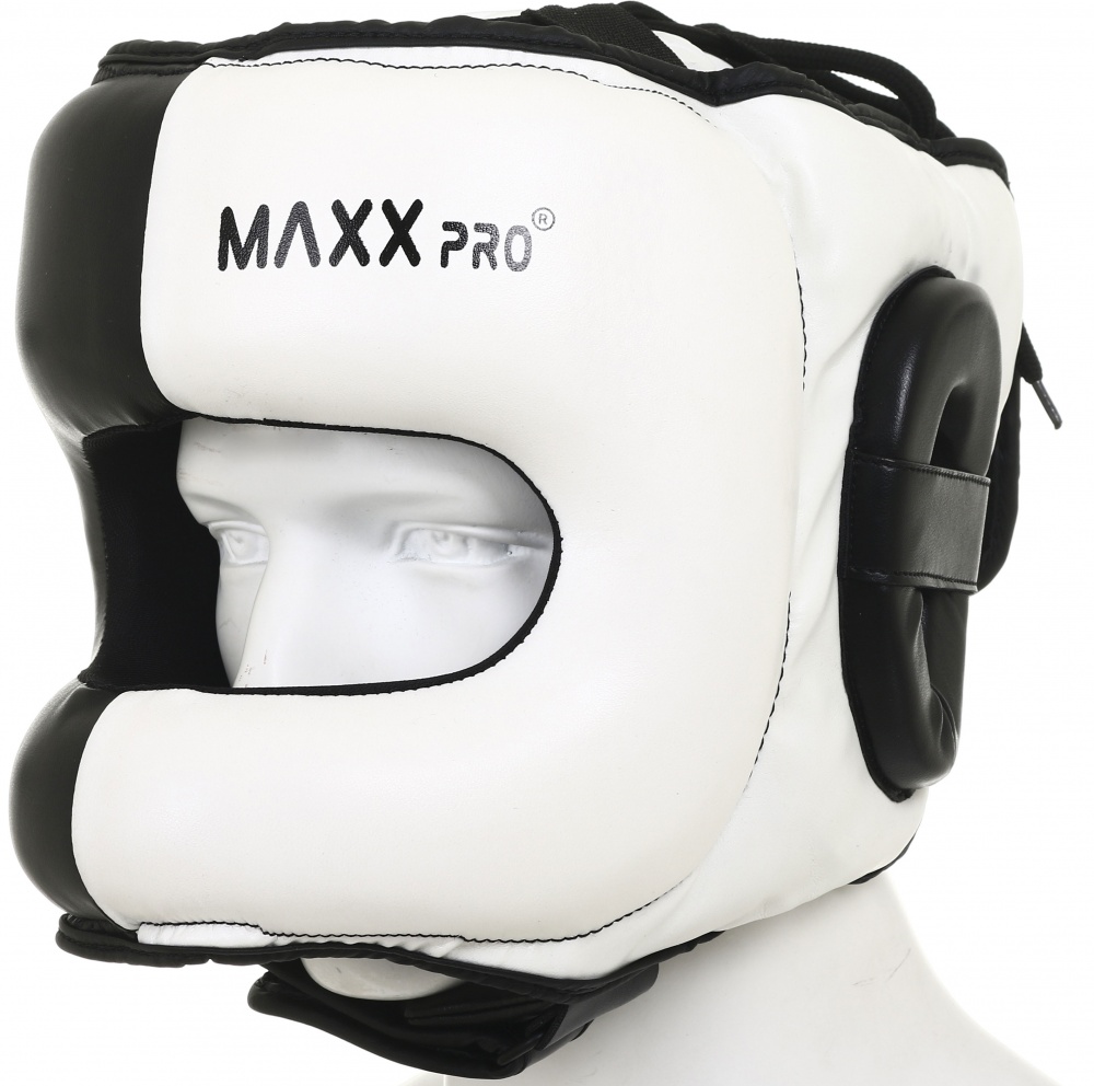 Шлем боксерский MaxxPro р. XL AHG-700 Black/white vynil XL черныйбелый