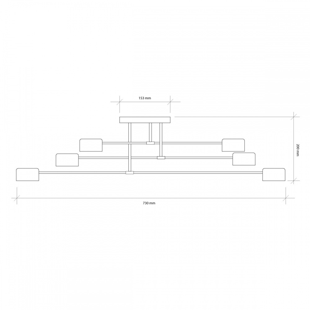 Люстра потолочная LIGHT SET NADIYA 6xGX53 белый