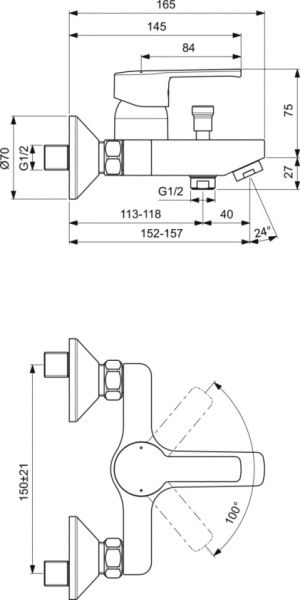 Смеситель для душа Ideal Standard IdealStream B1487AA
