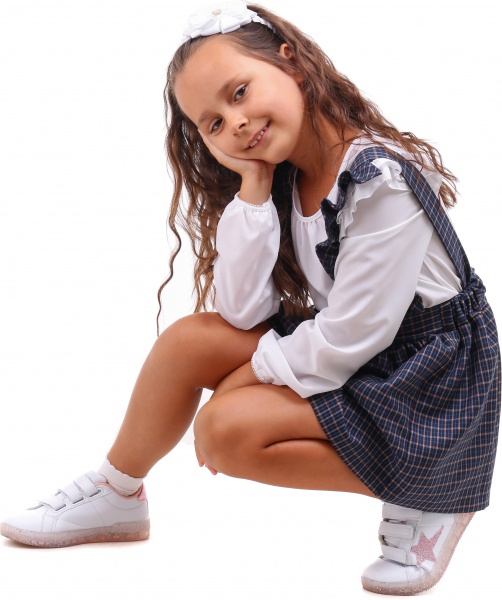 Юбка школьная 4454/3 Sasha р.128 синий 