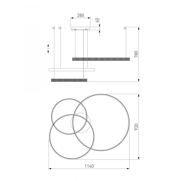 Подвес Smart Posh пульт ДУ/Wi-Fi LED