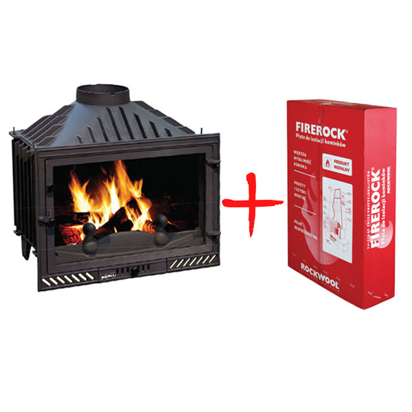 Топка чавунна Invicta 696Е + Файрок 1000х600х25 4.8 кв.м