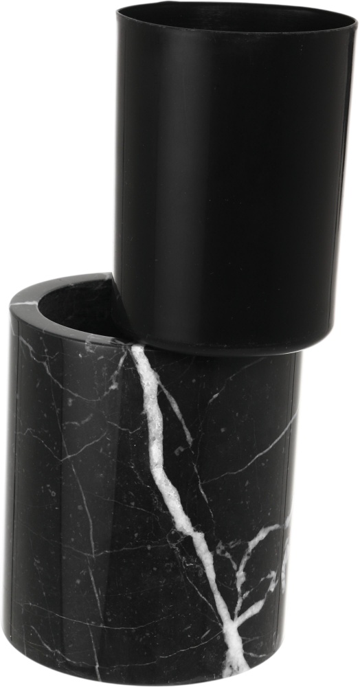 Ершик для унитаза Sensio Marble 9.5х9.5х11 см чорний