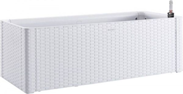 Горшок пластиковый Stefanplast Deluxe прямоугольный 90л белый (75720) 