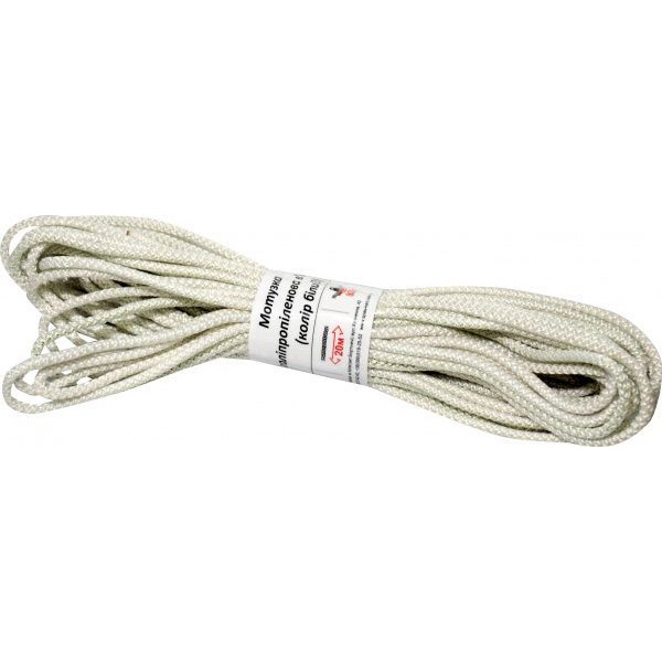 Шнур поліпропіленовий для білизни 4 мм 20 м білий