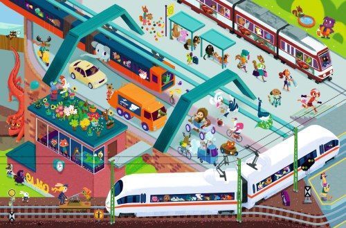 Книга «Мой первый виммельбух Поезда»