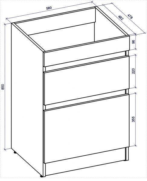 Тумба Water House белая под стиральную машину и под умывальник Dallas 120