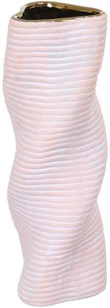 Ваза керамическая бежево-белая Лулу 10,5x30 см