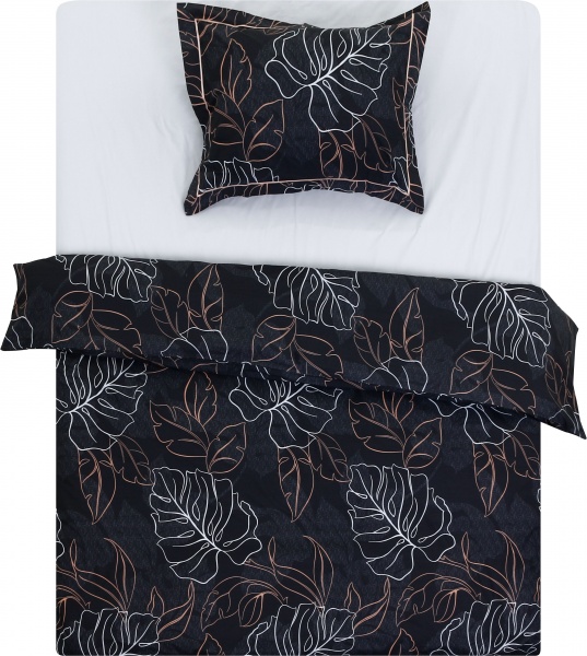 Комплект постельного белья Hromnia 1,5 черный La Nuit (без простыни) 