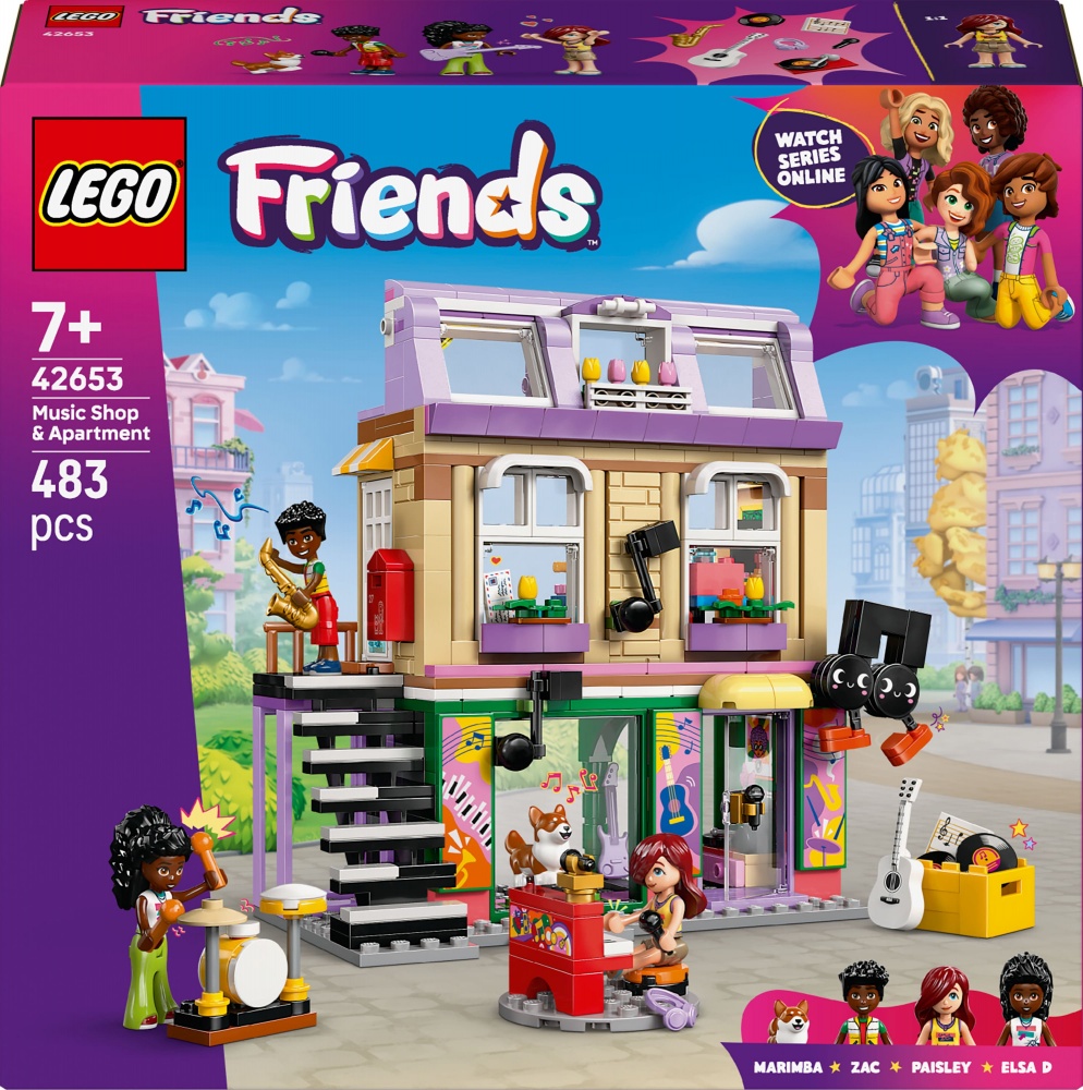 Конструктор LEGO Friends Музична крамниця і квартира 42653