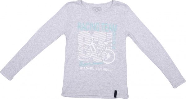 Джемпер для мальчика Фламинго р.140 светло-серый с принтом 788-1017 