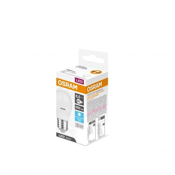 Лампа світлодіодна Osram Base Промо 6,5 Вт P45 матова E27 220 В 4000 К 