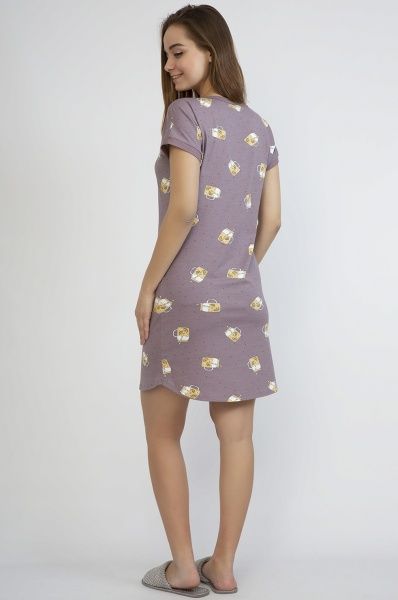 Нічна сорочка Roksana Lemonade 707/16125 р. XXL фіолетовий із малюнком 