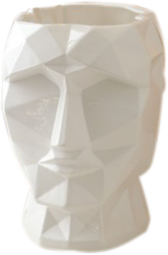 Ваза керамическая Nana ceramics Кай 28 см белый глянец 