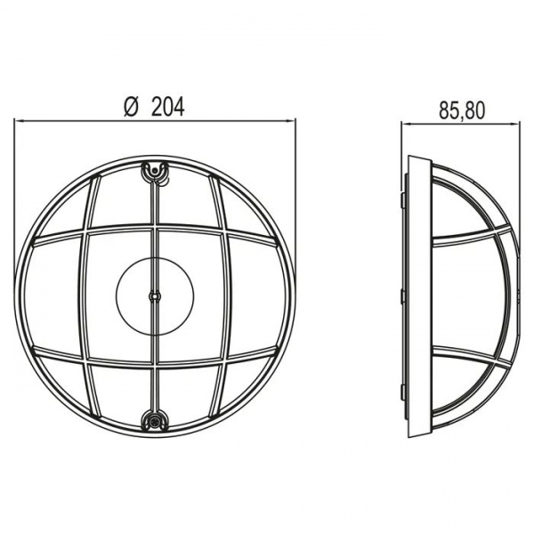 Світильник адміністративний HOROZ ELECTRIC Акуа Опак IP54 чорний 400-001-113 