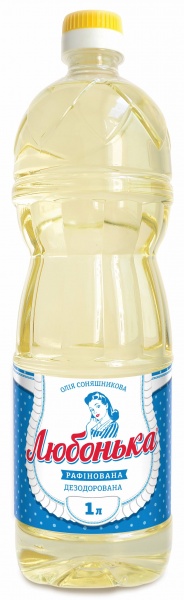 Масло подсолнечное Любонька рафинированное 1 л 
