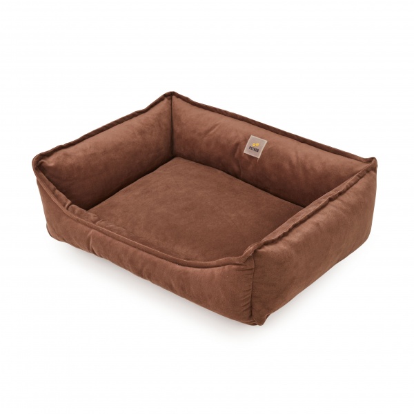 Лежак PETBED Velor Комфорт S 60x45x21 см коричневый
