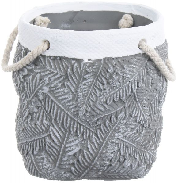 Кашпо Leaf 14,5х14,5х16 см сірий