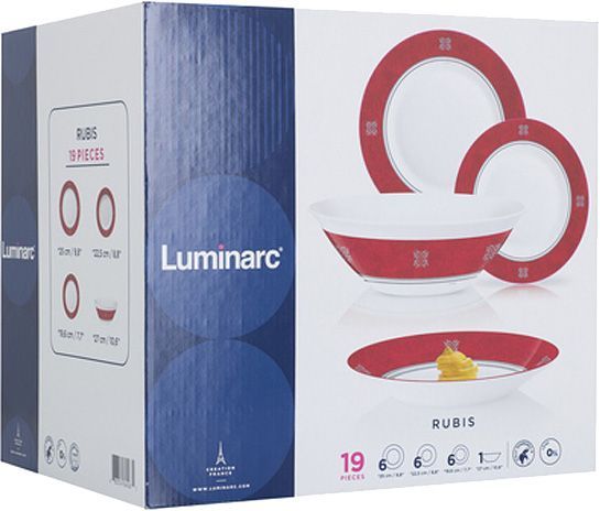 Сервиз столовый Rubis 19 предметов на 6 персон N4492 Luminarc