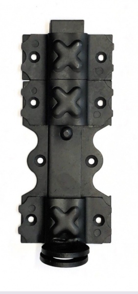 Засов гаражный СУ1 145x80 мм Aspect 90016434 черный