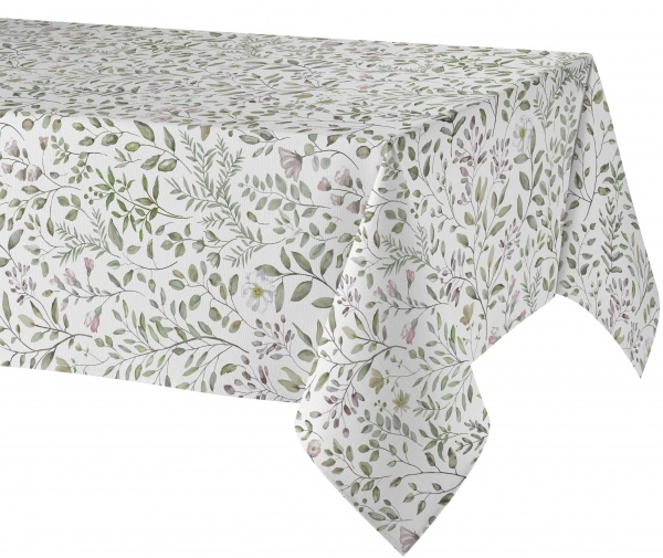 Скатерть Jazmin 150x250 см белый с рисунком Atenas Home 